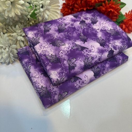 "Women’s Cotton Suit – 2-Piece Unstitched Fabric for Summer Sale"