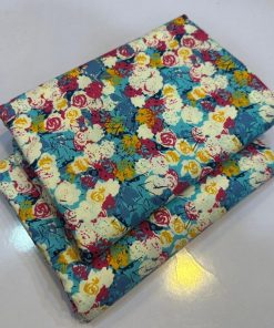 "Women’s Summer Cotton 2-Piece Suit – Unstitched and Discounted"