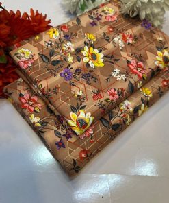 "Women’s 2-Piece Cotton Suit – Unstitched Fabric, Summer Sale"