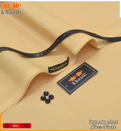"Soft Touch Khaadi Cotton Suit – Unstitched Fabric for Men’s Comfort"
