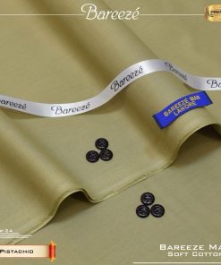 "Bareeze Classic Cotton Suit – Unstitched Fabric for Men"