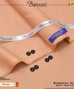 "Unstitched Cotton Suit for Men – Bareeze Premium Finish"