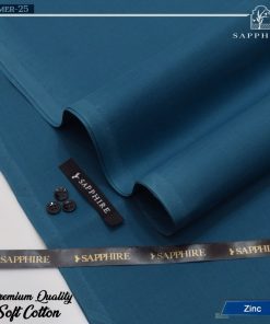 "Buy Sapphire Cotton Suit for Men – Unstitched and Breathable"