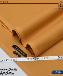 "Sapphire Men’s Cotton Unstitched Suit – Premium Summer Fabric"