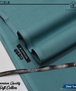 "Sapphire Signature Cotton Suit – Unstitched and Comfortable for Men"