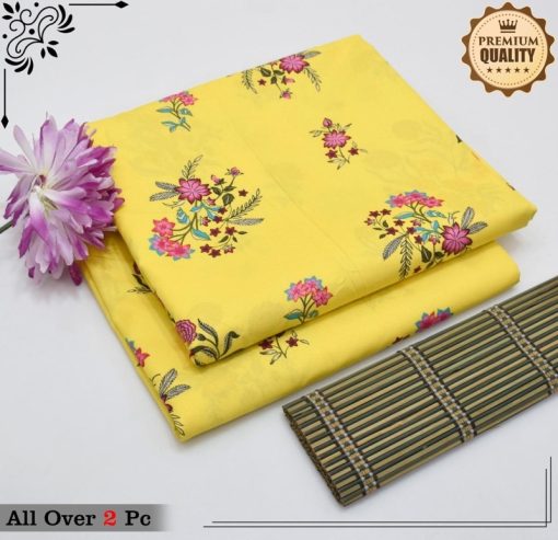 "Women’s 2-Piece Unstitched Cotton Suit – Summer Discount Available"