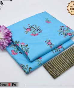 "Women’s 2-Piece Cotton Unstitched Suit – On Sale for Summer"