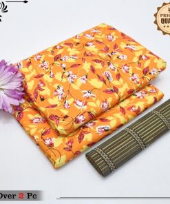 "Women’s Summer Cotton 2-Piece Suit – Unstitched and On Sale"