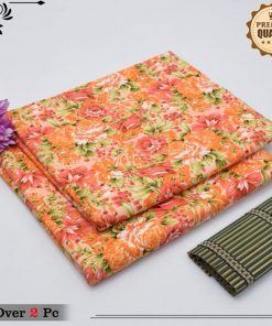 "Women’s 2-Piece Cotton Suit – Unstitched Fabric Summer Sale"