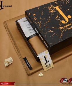 "Men’s Shining Satin Cotton Suit by J. – Unstitched and Elegant"