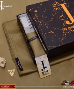 "Buy J. Shiny Satin Cotton Men’s Suit – Unstitched Traditional Fabric"