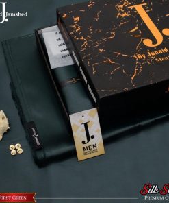 "Elegant Shining Satin Cotton Suit – J. Unstitched Men’s Wear"