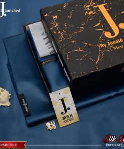 "Satin Chamak Cotton Suit for Men – Unstitched J. Premium Fabric"