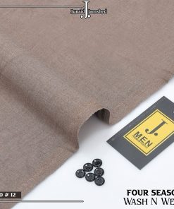 "Junaid Jamshed Men’s Suit – Wash and Wear Unstitched for All Weather"