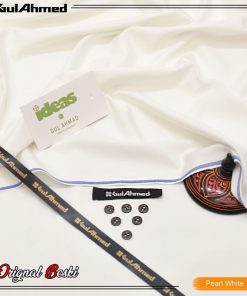 Off white Boski men’s unstitched fabric from Jalwa Store – Gul Ahmed-style finish