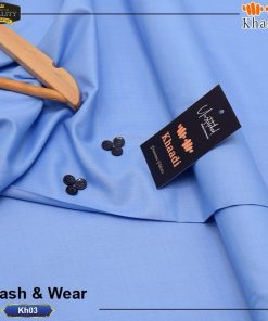 "Breathable Khaadi Fabric – Unstitched Wash and Wear Suit for Men"