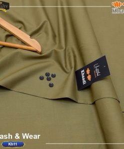 "Khaadi Men's Wash and Wear Suit – Daily Comfort Unstitched Fabric"