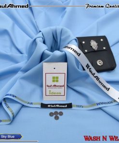 "Soft Wash and Wear Fabric – Gul Ahmed Unstitched Men’s Suit"