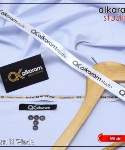 "Alkaram Summer Ready Suit – Unstitched Wash and Wear for Gents"