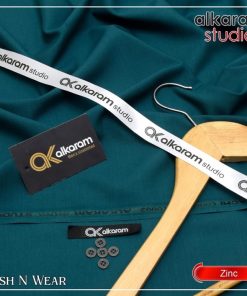 "Buy Alkaram Unstitched Suit for Men – Wash and Wear Collection"