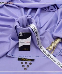 "Alkaram Wash and Wear Unstitched Suit – Breathable Fabric for Men"