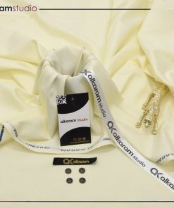 "Alkaram Summer Ready Suit – Unstitched Wash and Wear for Gents"