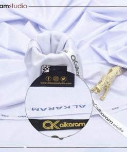 "Alkaram Men’s Suit – Unstitched Wash and Wear for Summer"