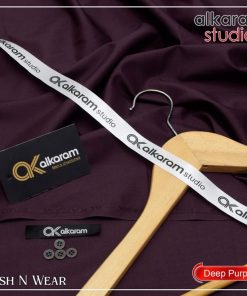 "Wash and Wear Unstitched Suit – Alkaram Men’s Summer Fabric"