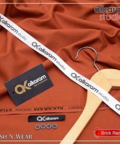 "Buy Alkaram Men’s Unstitched Suit – Wash & Wear Easy Fabric"