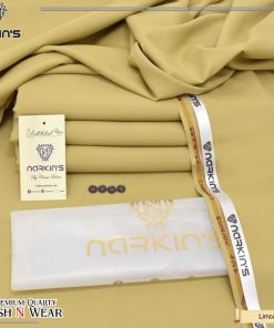 Narkin Fahad Wash and Wear Winter Suit – Midweight Unstitched Fabric for Men with Smooth Drape