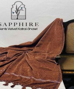 "Luxury Velvet Shawl for Men – Sapphire Winter Collection"