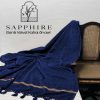 "Winter Collection Men’s Shawl – Sapphire Velvet Edition"