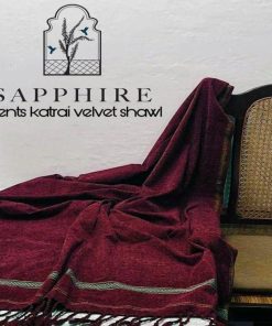 "Men’s Velvet Shawl by Sapphire – Elegant Winter Wear"