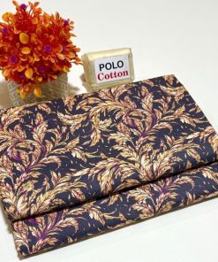 Design 213 – Women’s 2 Piece Allover Cotton Unstitched Summer Suit with Smart Print