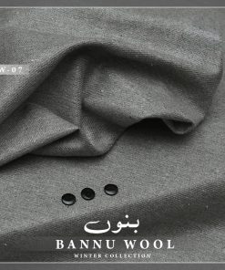 Textured Bannu wool unstitched fabric for men – warm 4-meter winter suit fabric from Faisalabad