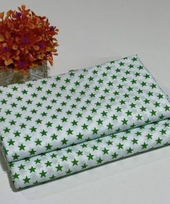 Women’s 2PC Allover Printed Cotton Suit for Independence Day – Green & White Design 233