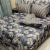 Elegant Printed 6 Pcs Bedding Set for Double Bed