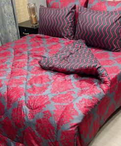 King Size Bedding Set with Printed Comforter and Pillow Covers