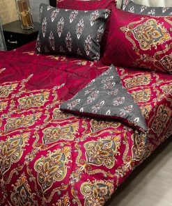 Vibrant Printed Bedsheet with Pillow Covers and Razai