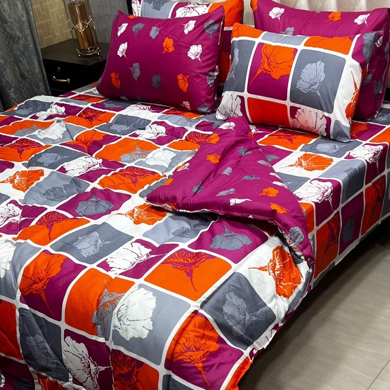 Elegant Printed 6 Piece Bedding Set for Modern Homes