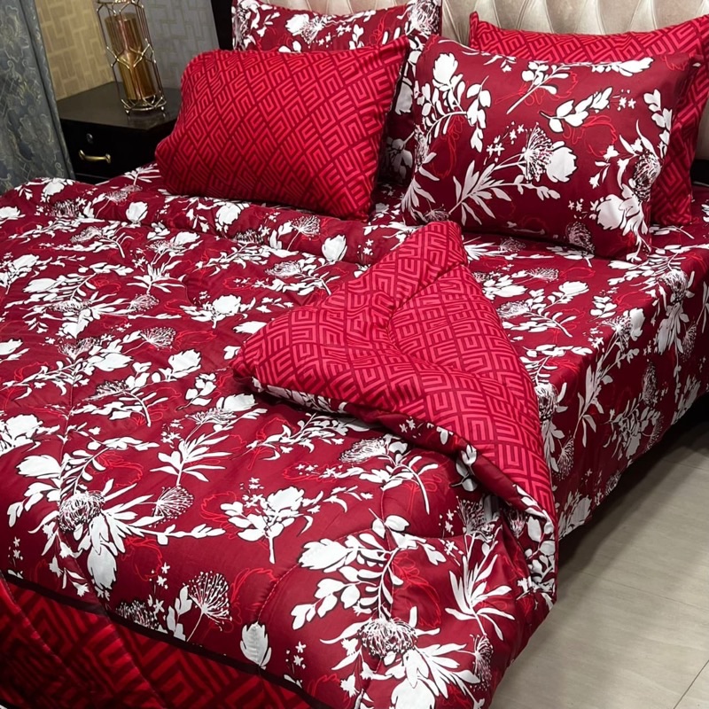 Vicky King Size Razai Set with Printed Bedsheet