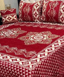 Royal Velvet Jacquard 4PCS Bedsheet King Size | SKU-05