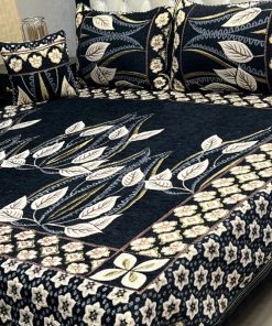 Deluxe Velvet Jacquard 4PCS King Size Bedsheet | SKU-17