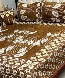 Modern Velvet Jacquard 4PCS Bedsheet King Size | SKU-12