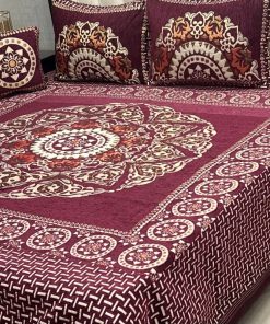 Classic Velvet Jacquard 4PCS Bedsheet King Size | SKU-07