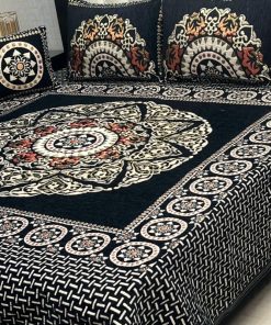 Comfort Velvet Jacquard 4PCS King Size Bedsheet | SKU-19