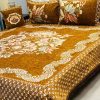 Plush Velvet Jacquard 4PCS Bedsheet King Size | SKU-10