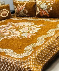 Plush Velvet Jacquard 4PCS Bedsheet King Size | SKU-10