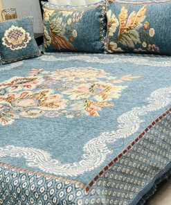 Velvet Jacquard 4PCS King Sheet & Covers Set | SKU-25