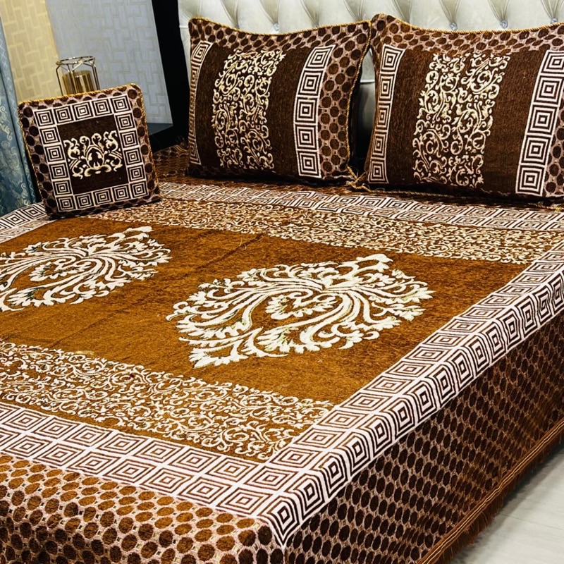 Velvet Jacquard 4PCS King Size Home Luxury | SKU-28